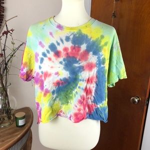 Tie Dye Crop Tee Size Large